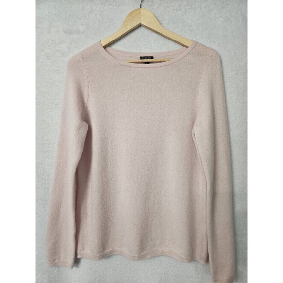 Talbots Pure Cashmere Pink Sweater Womens Size M Medium Long Sleeve - Picture 1 of 6